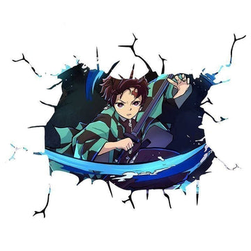Demon Slayer 'Tanjiro | Serious' Car Window Vinyl Sticker