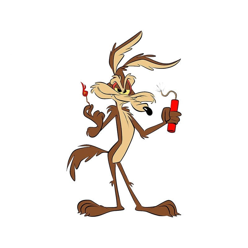 Looney Tunes 'Coyote | Lighting a Dynamite | Right' Vinyl Car Sticker