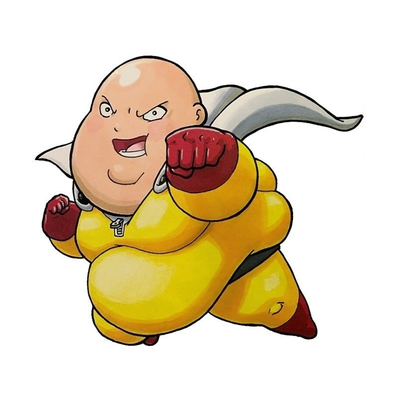 One Punch Man 'Chubby Saitama' Vinyl Car Sticker
