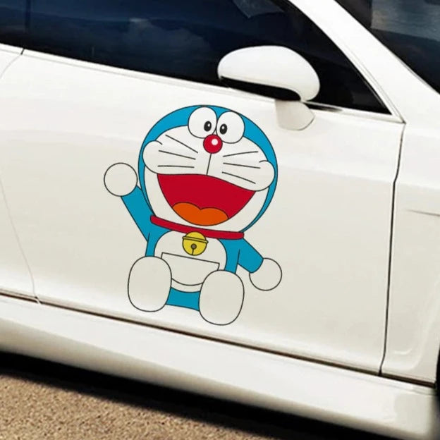 Doraemon 'Sitting | Right' Vinyl Car Sticker