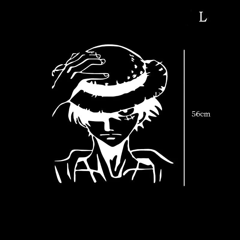 One Piece 'Luffy | Holding Hat' Vinyl Car Peeker Sticker