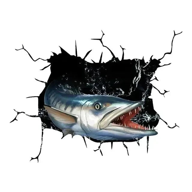Fish 'Spanish Mackerel' Car Window Vinyl Sticker