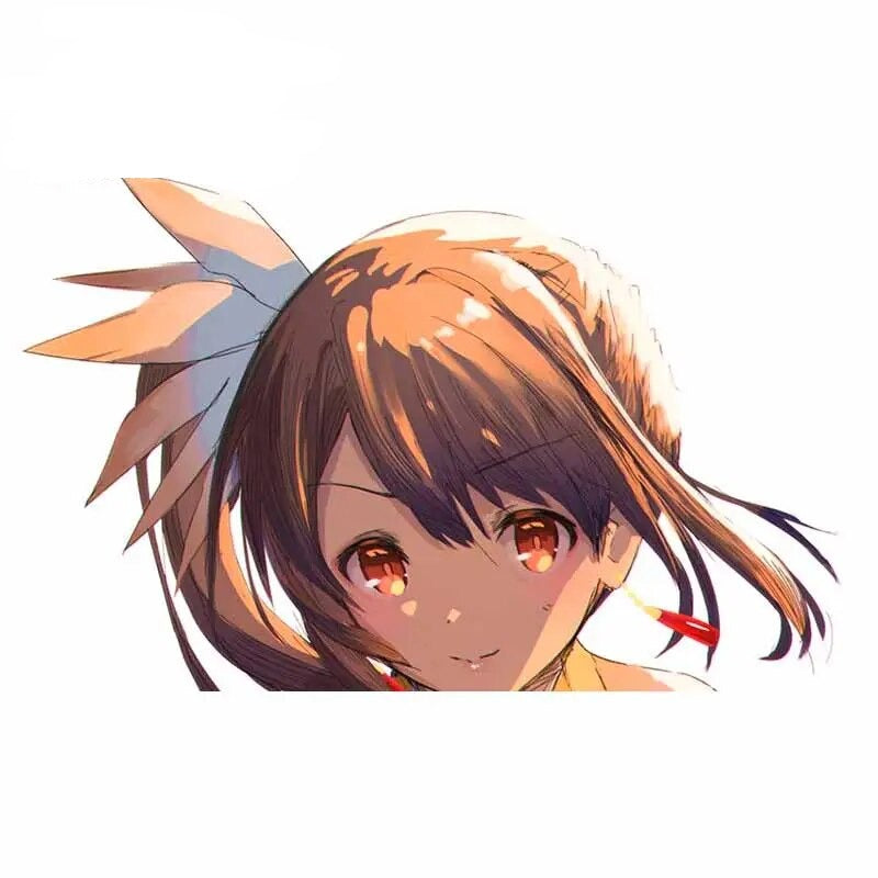 Puella Magi Madoka Magica 'Yui Tsuruno' Vinyl Car Peeker Sticker