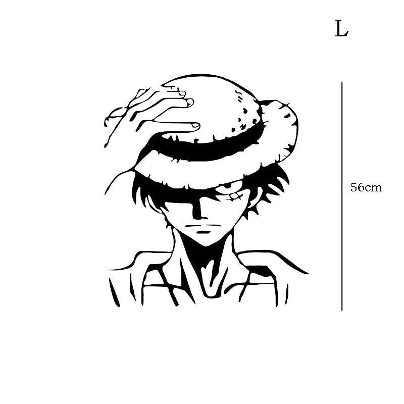 One Piece 'Luffy | Holding Hat' Vinyl Car Peeker Sticker
