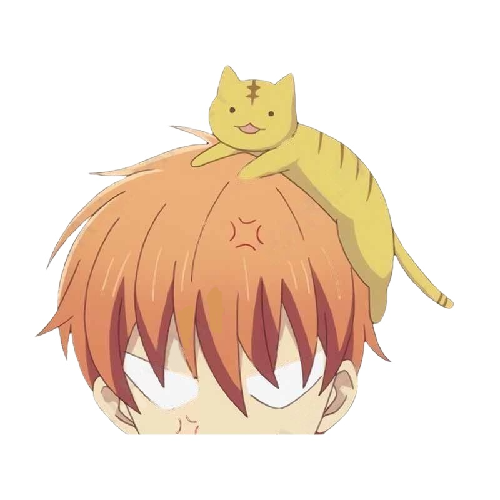 Fruits Basket 'Kyo And Cat | Angry' Vinyl Car Peeker Sticker