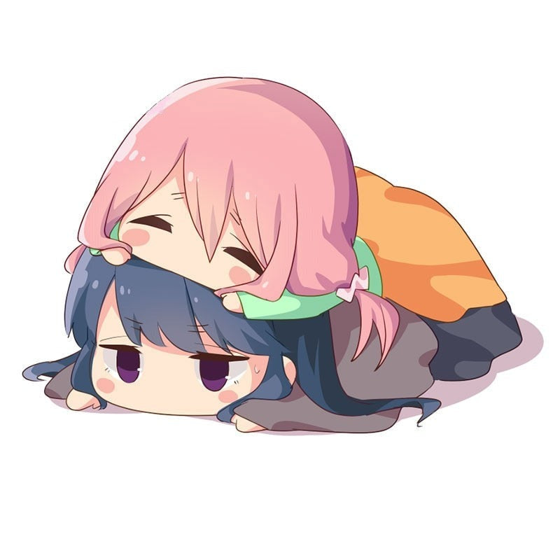 Laid-Back Camp 'Nadeshiko and Rin Shima | Lying Down' Vinyl Car Sticker