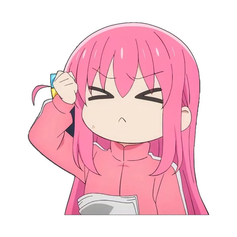 Bocchi the Rock! 'Hitori Gotoh | Fist Up' Vinyl Car Peeker Sticker