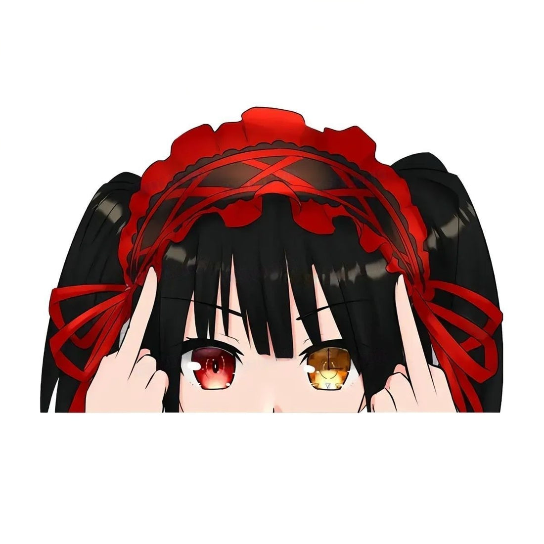 Date A Live 'Kurumi Tokisaki | F U' Vinyl Car Peeker Sticker