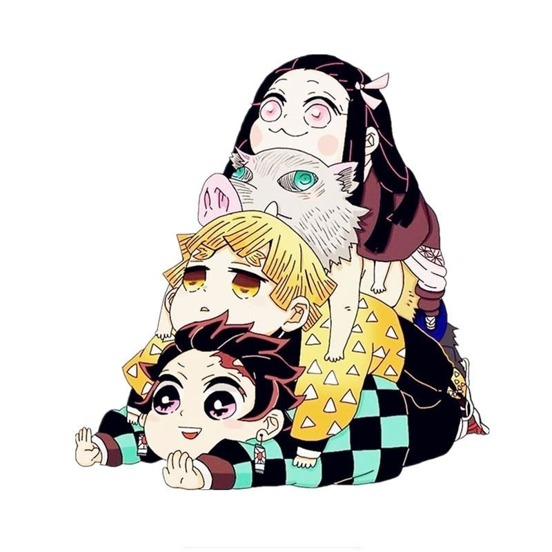 Demon Slayer 'Tanjiro-Zenitsu-Inosuke-Nezuko | Daydreaming' Vinyl Car Sticker