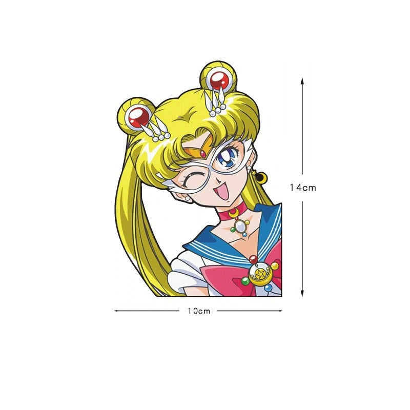 Sailor Moon 'Winking' Vinyl Car Peeker Sticker