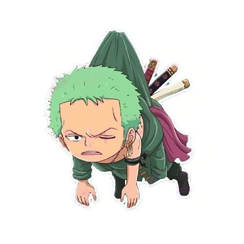 One Piece 'Hanging Zoro | Exhausted' Vinyl Car Sticker