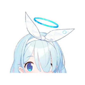 Blue Archive 'Arona | Halo Blue Ring' Vinyl Car Peeker Sticker