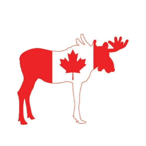Canada Flag 'Moose' Vinyl Car Sticker