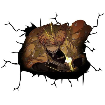 Demon Slayer 'Zenitsu | Concentrating' Car Window Vinyl Sticker