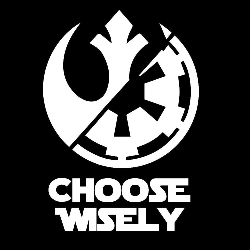 Star Wars 'Rebel Alliance x Galactic Empire | Choose Wisely' Vinyl Car Sticker