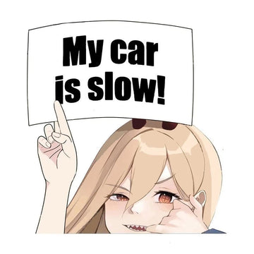 Chainsaw Man 'Power | My Car Is Slow! | Bored' Vinyl Car Sticker