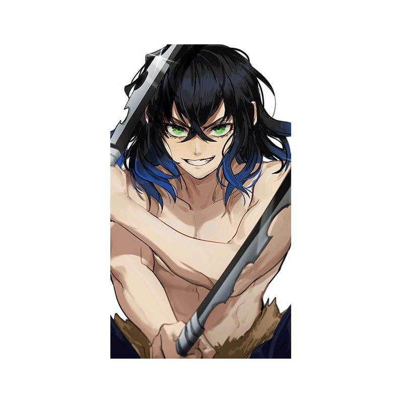 Demon Slayer 'Hashibira Inosuke| Unmasked' Vinyl Car Sticker