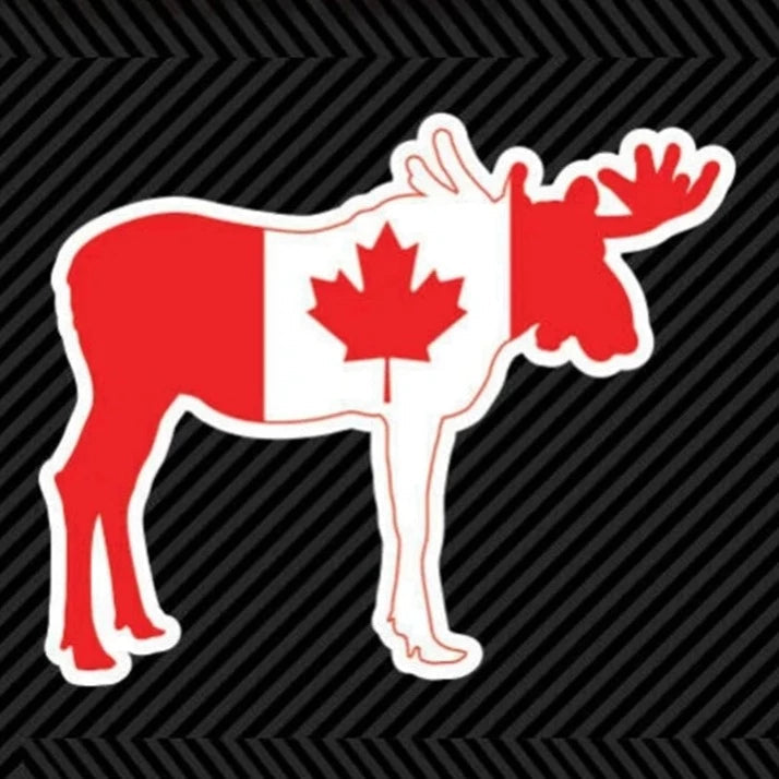 Canada Flag 'Moose' Vinyl Car Sticker