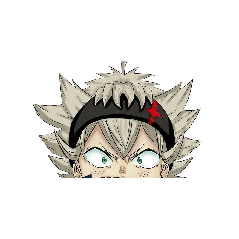 Black Clover 'Asta | Angry' Vinyl Car Peeker Sticker