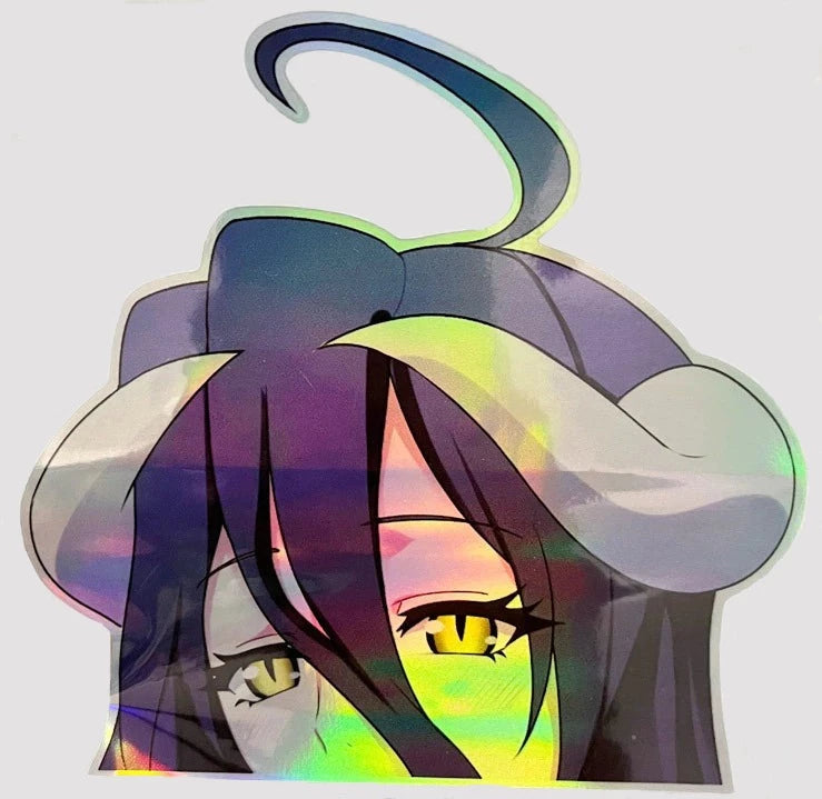 Overlord 'Albedo | Reflective Laser' Vinyl Car Peeker Sticker