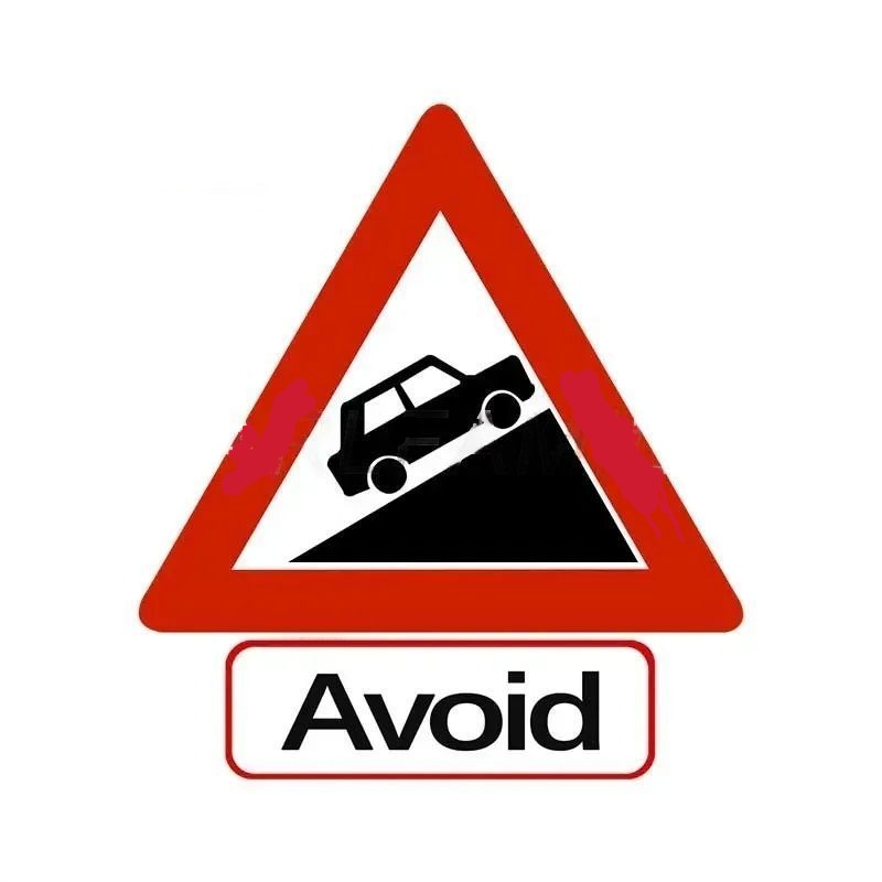 Steep Ascent 'Avoid | Car' Vinyl Car Sticker