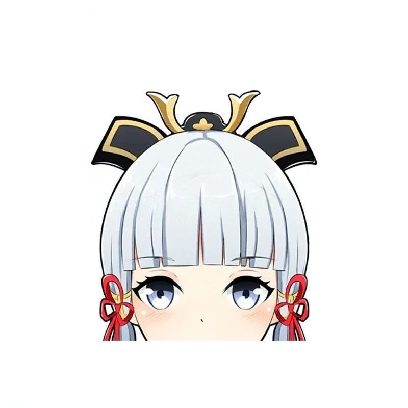 Genshin Impact 'Kamisato | Flushed' Vinyl Car Peeker Sticker