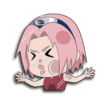 Naruto 'Sakura Haruno | Pressed Face' Vinyl Car Sticker