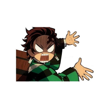 Demon Slayer 'Tanjiro | Angry' Vinyl Car Peeker Sticker