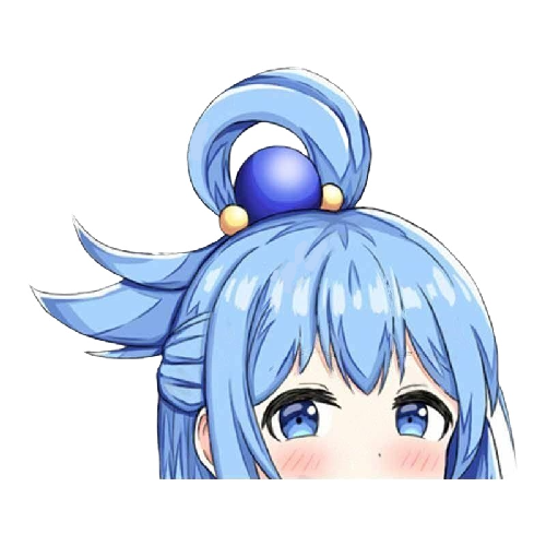 KonoSuba 'Aqua | Looking' Vinyl Car Peeker Sticker