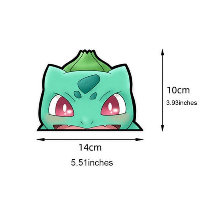 Pokemon 'Bulbasaur | Amazed' Vinyl Car Peeker Sticker