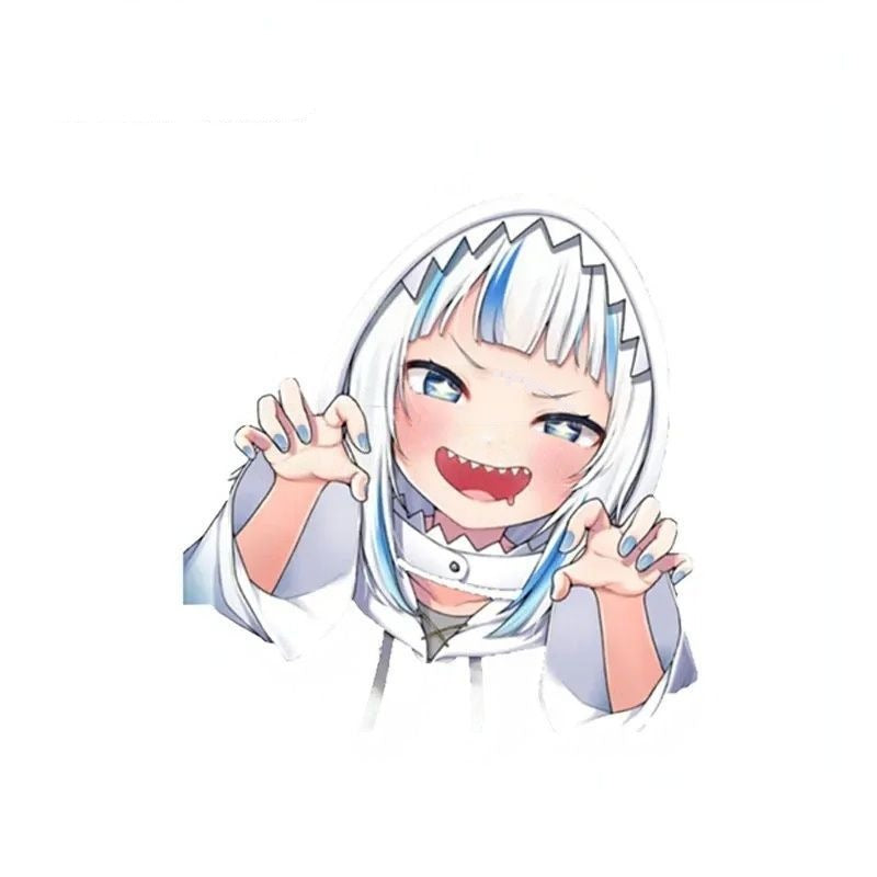 Music 'Gawr Gura | Frightening' Vinyl Car Peeker Sticker