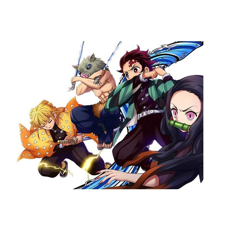 Demon Slayer 'Inosuke-Zenitsu-Nezuko-Tanjiro | Attacking' Vinyl Car Sticker