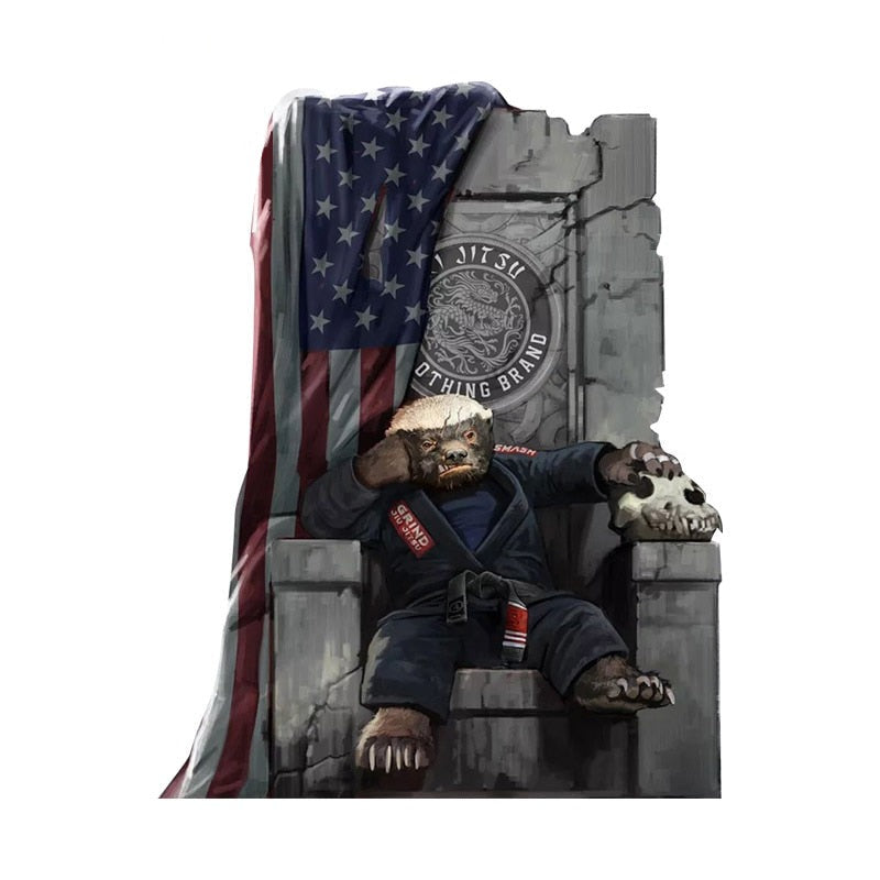 Jiu Jitsu 'Bear Fighter | Bored' Vinyl Car Sticker