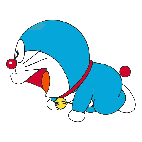 Doraemon 'Crawling | Left' Vinyl Car Sticker