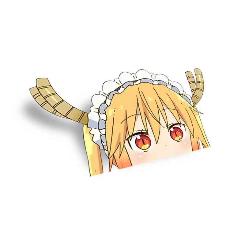 Miss Kobayashi's Dragon Maid 'Tohru Kobayashi' Vinyl Car Peeker Sticker