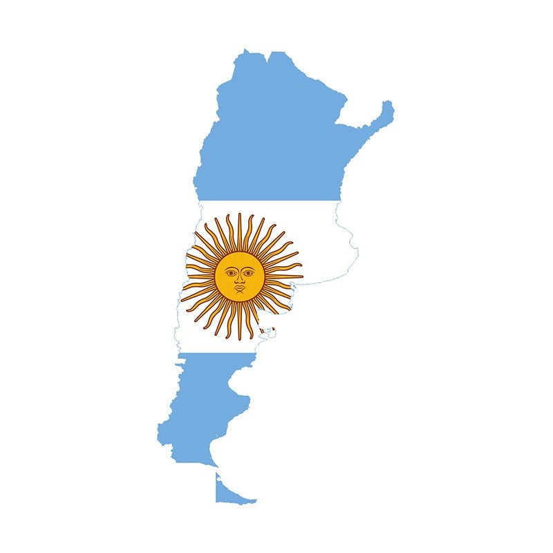 Argentina Flag 'Map' Vinyl Car Sticker