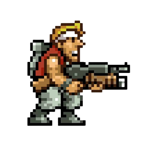 Metal Slug 'Marco Rossi | Shotgun | 8-Bit Pixel' Vinyl Car Sticker