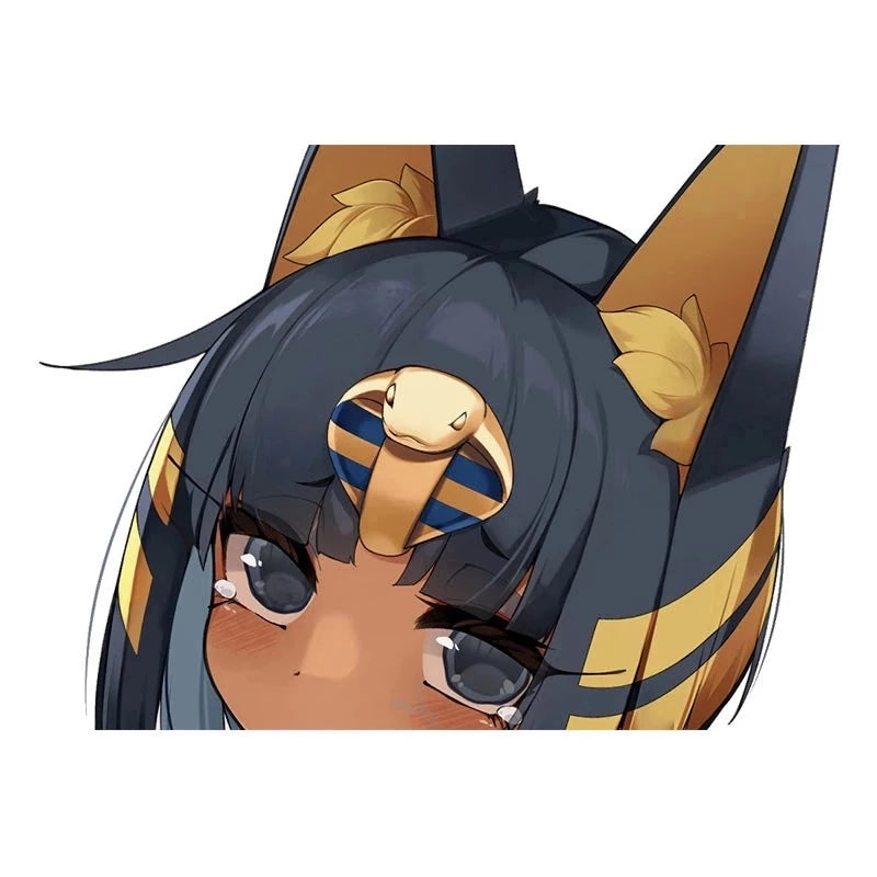 Animal Crossing 'Ankha | Sad' Vinyl Car Peeker Sticker