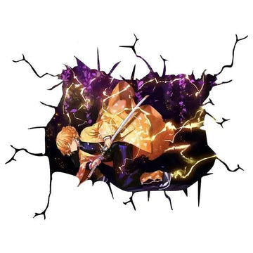 Demon Slayer 'Zenitsu | Thunderclap Flash Form' Car Window Vinyl Sticker