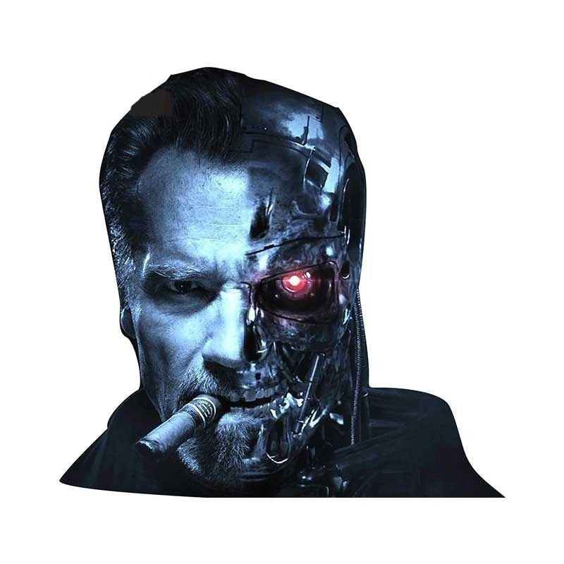 The Terminator 'Cyborg x Human Face | Smoking' Vinyl Car Peeker Sticker