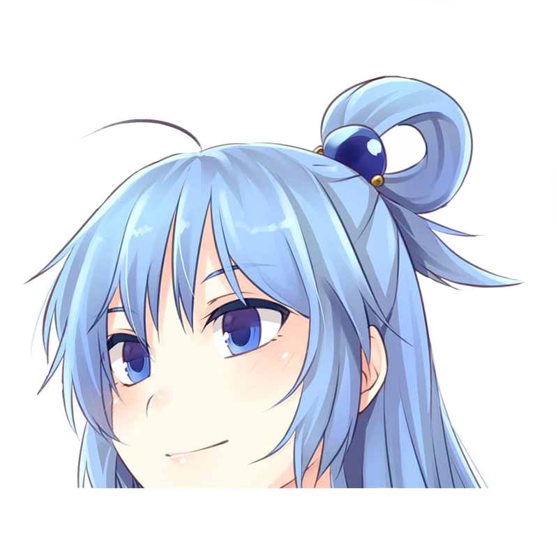 KonoSuba 'Aqua | Serious' Vinyl Car Peeker Sticker