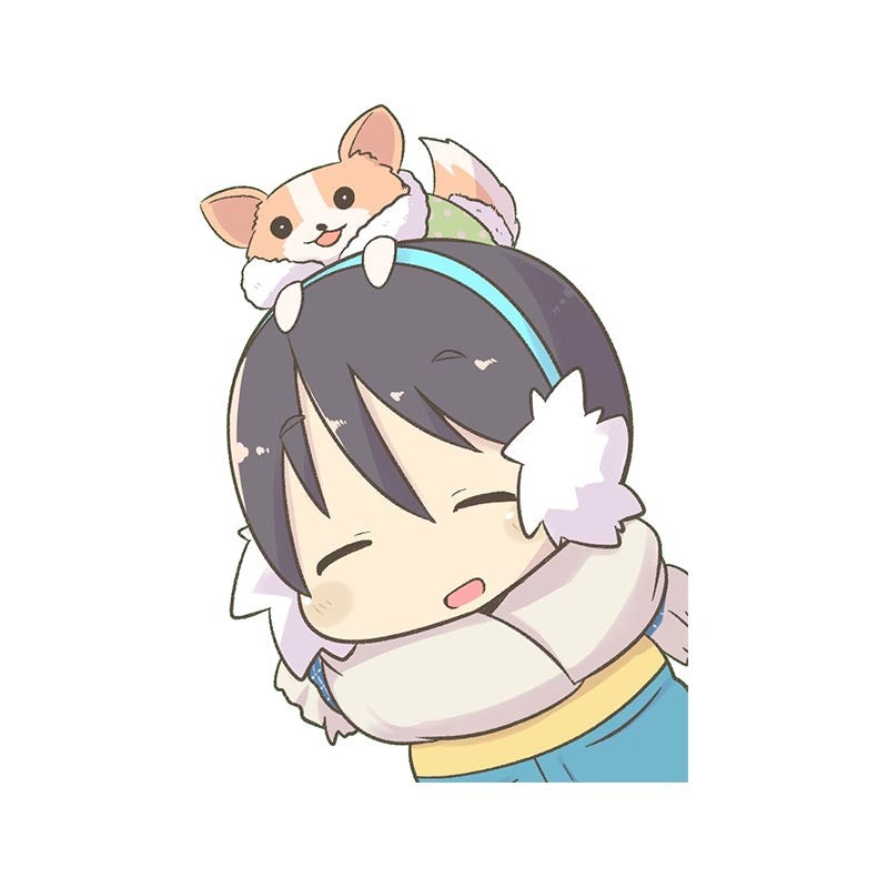 Laid-Back Camp 'Ena Saito and Chikuwa' Vinyl Car Peeker Sticker