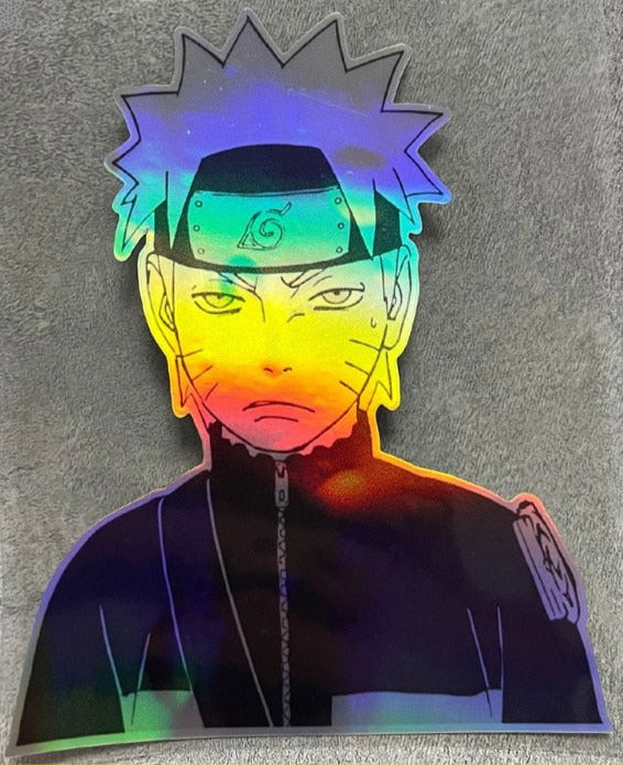 Naruto 'Serious | Reflective Laser' Vinyl Car Sticker