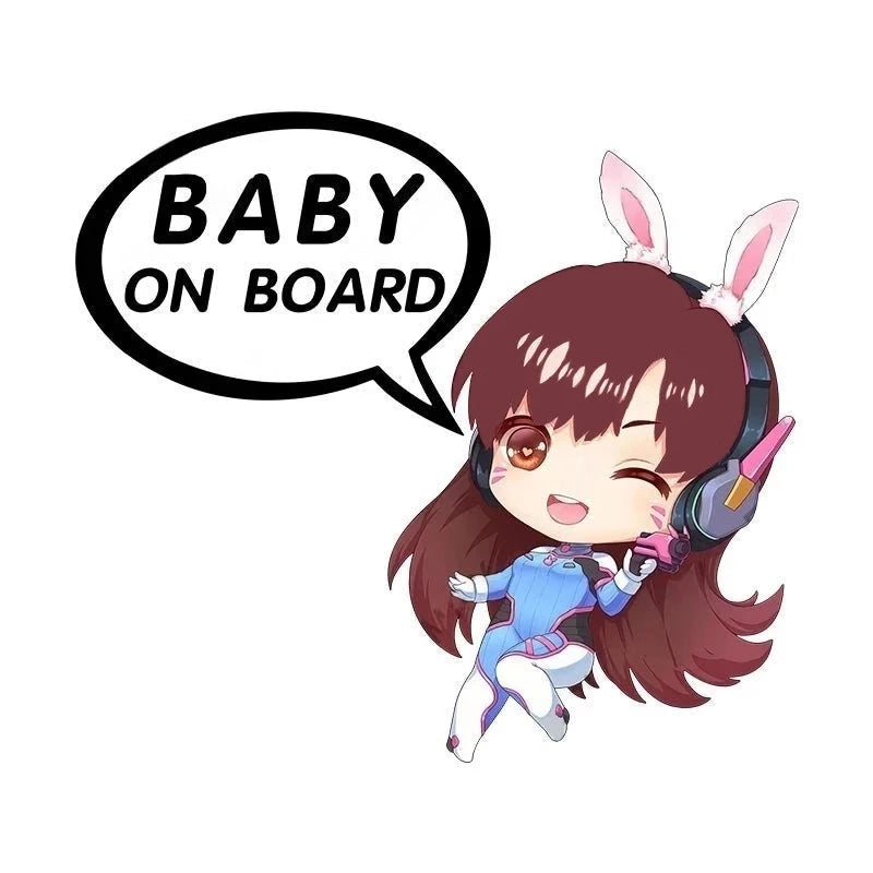 Overwatch 'D.Va | Baby On Board' Vinyl Car Sticker