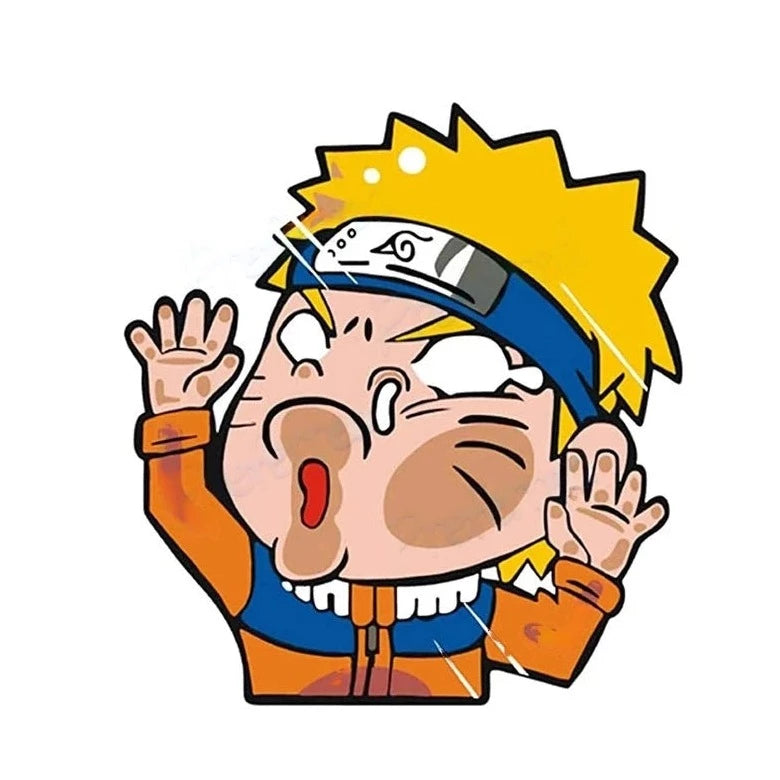 Naruto 'Naruto's Pressed Face | Irritated' Vinyl Car Sticker