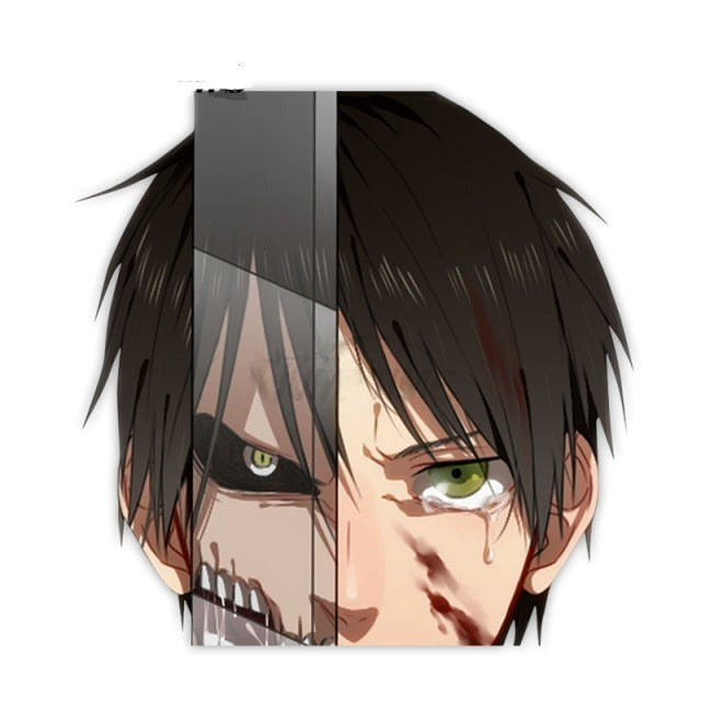Attack on Titan 'Eren | Half Skull ' Vinyl Car Peeker Sticker