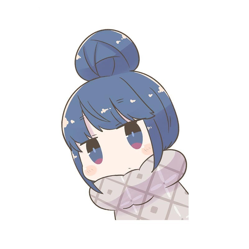Laid-Back Camp 'Rin Shima | Looking' Vinyl Car Peeker Sticker