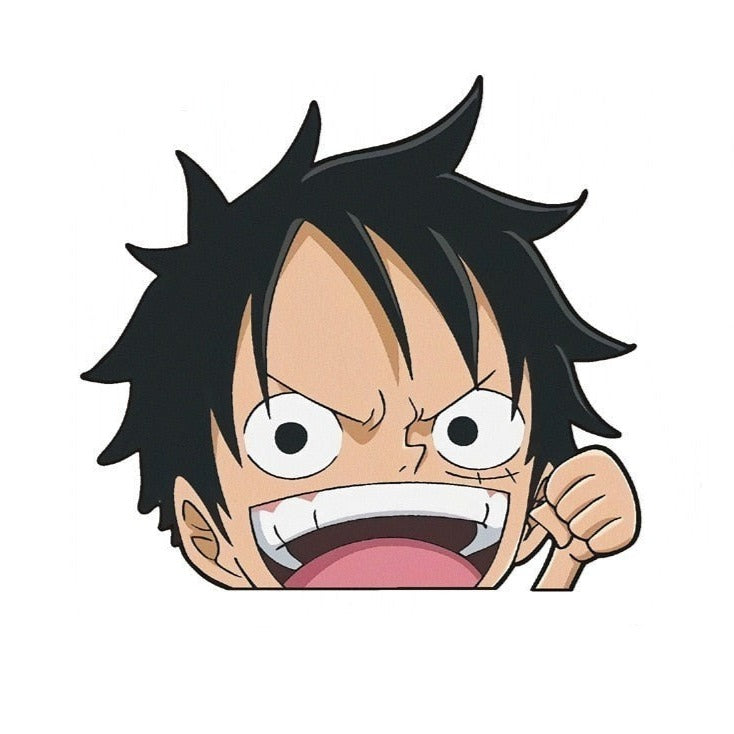 One Piece 'Luffy | Shouting' Vinyl Car Peeker Sticker