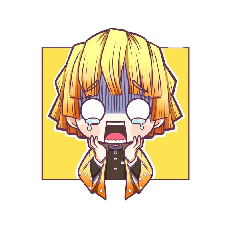 Demon Slayer 'Zenitsu | Crying Out Loud' Vinyl Car Sticker