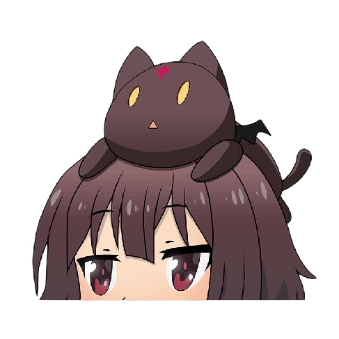 KonoSuba 'Megumin And Chomusuke | Peeking' Vinyl Car Peeker Sticker